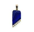 Anhänger Lapislazuli Brillant 0,25ct Unikat 585 Gold 14kt