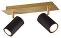 TRIO Leuchten Marley Deckenleuchte Deckenlampe Metall gold schwarz 2-flammig