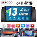 9”DAB+ Carplay 4+64g Autoradio Android 13 GPS NAV Für BMW 5er 7er E39 E38 E53 X5