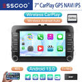 7" Autoradio Android 13 DAB+ GPS Navi für VW GOLF 5 6 Tiguan Passat Touran Seat