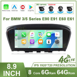 Für BMW 5 Serier E60 E61 CCC Carplay Android 14 Autoradio 8Core HD IPS 4G GPS BT