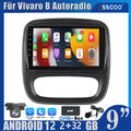 Android 12 CarPlay Autoradio Kamera GPS Navi MIK DAB+ Für Opel Vivaro B 2014-19