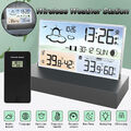 Digital Funkuhr Wetterstation Funkwecker Thermometer Hygrometer Wettervorhersage