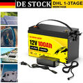 12V 100Ah LiFePO4 Lithium batterie Akku BMS Wohnmobil Solar Boot 10000+Zyklen