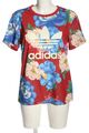 ADIDAS Oversized Shirt Damen Gr. DE 32 rot-blau Casual-Look