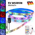 WS2812B LED Stripe RGB Leiste Streifen 5050 Band Wasserdicht Lichterkette 1m-5m