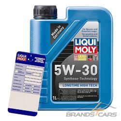 1 L LITER LIQUI MOLY LONGTIME HIGH TECH 5W-30 MOTOR-ÖL MOTOREN-ÖL 32077700### INKL. ÖLWECHSEL-ANHÄNGER ###