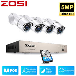 ZOSI 8CH 5MP PoE Überwachungskamera Set Außen 1TB/2TB 36M IR Nachtsicht Wie Neu