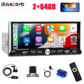 6.9 Zoll 2G+64G Autoradio 1 Din Apple Carplay Android 13.0 GPS DAB+ OBD2 Kamera