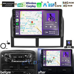 8-Kern 4+64GB Android 13 Autoradio GPS Carplay DAB Für Jeep Grand Cherokee WJ/WG