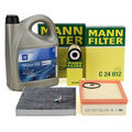 MANN Filterset 3-tlg 5L ORIGINAL 5W-30 dexos2 Motoröl für OPEL MOKKA 1.6 CDTi