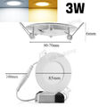 LED Einbaustrahler Panel Spots 230V Flach Einbauleuchte Rund/Eckig Deckenleuchte