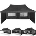 Klapp Faltpavillon WASSERDICHT Dachmaß 3x4,5-3x6m Pavillion Gartenzelt Partyzelt