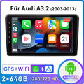 Carplay Für Audi A3 S3 RS3 2003-2013 2+64G Android 13 Autoradio GPS Navi BT DAB+