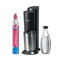 SodaStream Wassersprudler Crystal 3.0 Quick-Connect CO2-Zylinder und 1x Glaskara