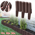 2.8-8.4m Palisade Rasenkante Flexibel Beetumrandung Beeteinfassung Braun Garten