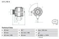 Bosch Generator 0986041500 für Audi Skoda VW Seat A3 + TT + Roadster 1995-07