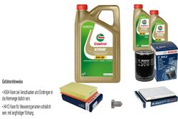 BOSCH Inspektionspaket 7 L Castrol EDGE FST 5W-30 LL für VW Passat