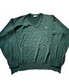 Vintage Lacoste Pullover V Ausschnitt pine green Gr. 5 (L) dunkelgrün