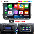 DAB + 9 Zoll Autoradio Carplay Android 13 BT FM RDS 2+32G Für VW GOLF 5 6 PASSAT