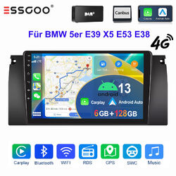 DAB+ 6+128G Android 13 Autoradio Carplay GPS BT WIFI DSP Für BMW 5er E39 7er E38