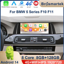 10,25" Android 14 Autoradio CarPlay 128GB WiFi GPS Navi Für BMW 5er F10 F11 NBT