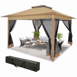 Pavillon 3x3/3,6x3,6m Faltpavillon Gartenzelt Partyzelt Wasserdicht UV Pavillion