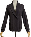 BRORA Scottish Basic Knitted Cashmere Cardigan with One Button/Dark Brown UK8/10