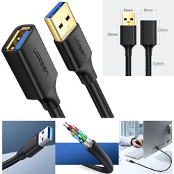USB Kabel Verlängerungskabel USB 3.0 Daten Kabel A-Stecker zu A-Buchse 1m 2m 3m✅MEGA Mengenrabatt ✅ 2St /10%✅3St/15%✅4St/20%