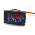 5PCS DC0-200V 10A Voltmeter Ammeter Digital Blue+Red LED 4bit 5 Wires Amp Meter