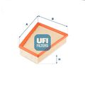 UFI 30.663.00 Luftfilter für RENAULT TWINGO II (CN0) Wind Cabrio Filtereinsatz