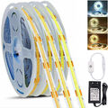 5V 12V COB LED Stripe Streifen Leiste Band Dimmbar Keine Lichtpunkt Warmweiß