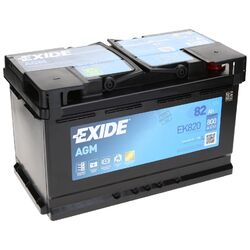 Exide EK820 AGM Autobatterie 12V 82Ah 800A/EN Start Stopp Batterie