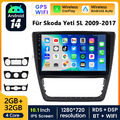 10.1" Android 14 Autoradio Carplay BT WIFI Navi GPS für Skoda Yeti 5L 2009-2017