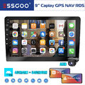 9" Carplay Autoradio Android 13 4+64G GPS Nav RDS Touch Screen 2 DIN USB Kamera