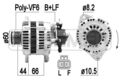 MESSMER Lichtmaschine Generator 110A 14V für Opel Combo Tour 1.7 CDTi