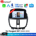 7" 2DIN CARPLAY Android 13 Autoradio Für PEUGEOT 207 CC 06-2015 GPS Navi RDS 32G