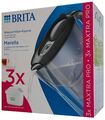 Brita Marella Graphit Wasserfilter-Kanne inkl. 3x Maxtra Pro All-in-1 Kartuschen