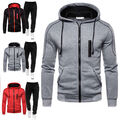 Herren Hoodie Trainingshose Bottoms Jogging Sporthose Trainingsanzug Zweiteiler