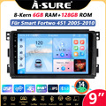 8-Core 6+128G Android14 Autoradio GPS Navi für Mercedes Smart Fortwo 451 2005-10