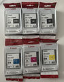 6 original canon pfi-102 bk c m y mbk ipf510 ipf600 ipf605 ipf610 ipf700 130ml