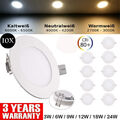 10 x LED Panel Einbaustrahler Deckenleuchte Einbau Leuchte Rund Spot Flach Slim