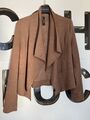 Edle Marccain Designer Jacke Gr38/ N3 90%PE 10%Elasthan Wildleder Optik Rehbraun