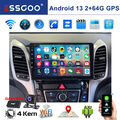 Android 13 DAB+ Autoradio GPS Navi CarPlay Für Hyundai i30 2012-16 2+64GB Kamera