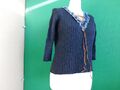 "Basic-Concept"Damen Pullover Rippen Strick Gr.XS.(wie 36/38).Dunkelblau meliert