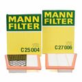 2x MANN Luftfilter für MERCEDES W203 W204 C209 A209 C219 W211 W463 X164 OM642