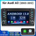 1+32G Carplay Android 13 Autoradio GPS BT RDS Navi USB für Audi A3 S3 RS3 8P 8V