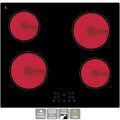 PKM 4 Zonen Glaskeramikkochfeld Autark Kochplatte rahmenlos Touch Control 59x52