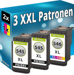 3 TINTE PATRONEN 2xPG-545+CL-546 XL für CANON TS205 TS304 TS305 TS3150 TS3151