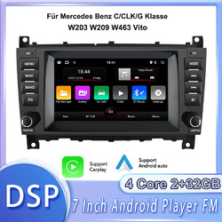 Android 12 Für Mercedes Benz C-Klasse W203 7"Autoradio GPS Navi DAB+ RDS BT WIFI